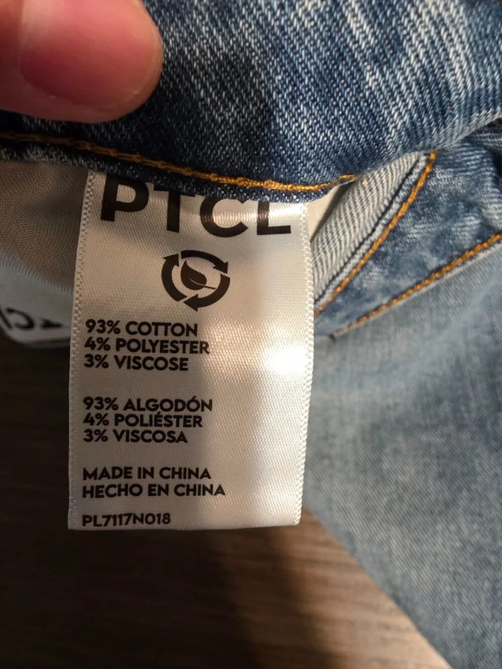 PTCL High Rise Baggy Carpenter Jeans NWT Size 28 Wide Leg Utility Blue Denim - Picture 11 of 15